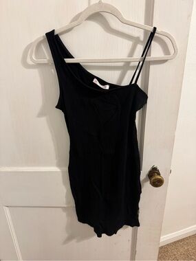 Women’s Black Ribbed Bodycon Dress